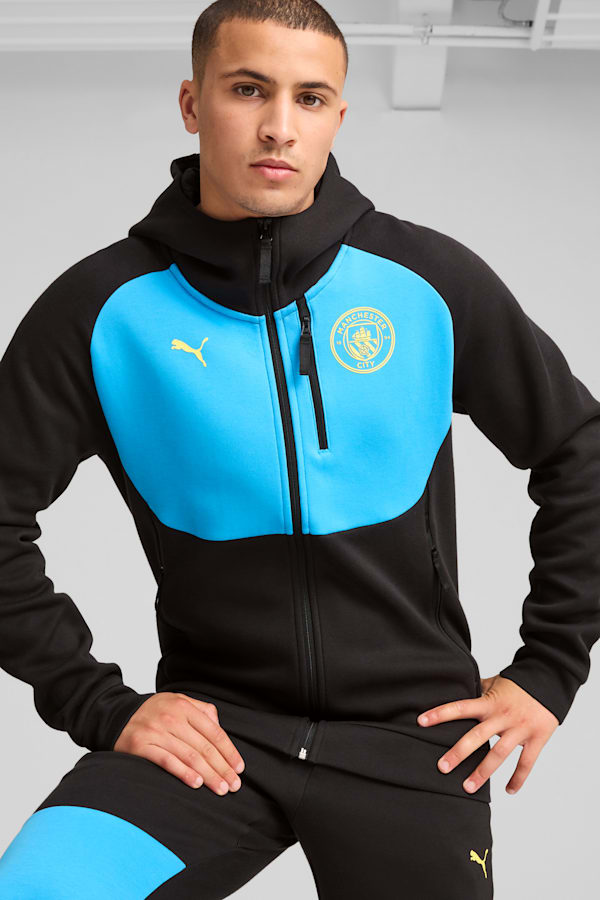 Manchester City PUMATECH Full-zip Hoodie Men, PUMA Black-Magic Blue, extralarge-GBR