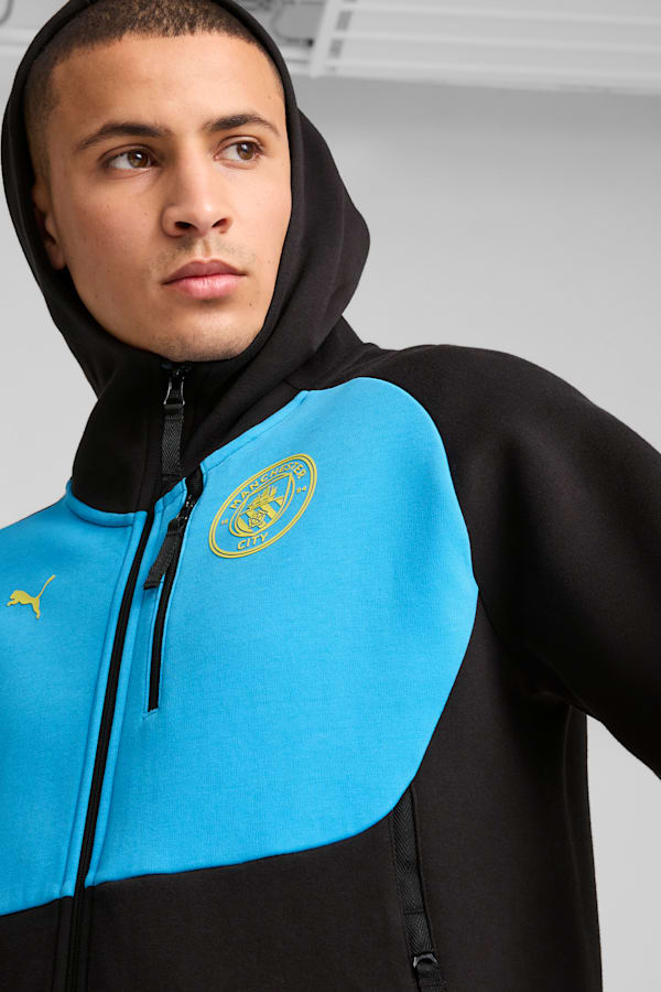 Manchester City PUMATECH Full-zip Hoodie Men, PUMA Black-Magic Blue, extralarge-GBR