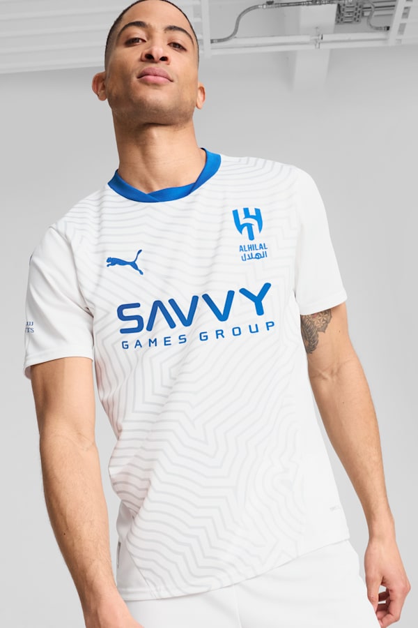 Al-Hilal SFC 24/25 Away Jersey Men, PUMA White-Blue Intense, extralarge