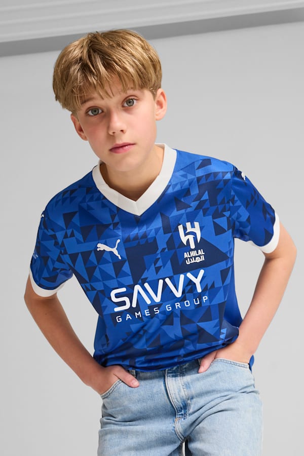 Al-Hilal SFC 24/25 Home Replica Jersey Youth, Blue Intense-PUMA White, extralarge