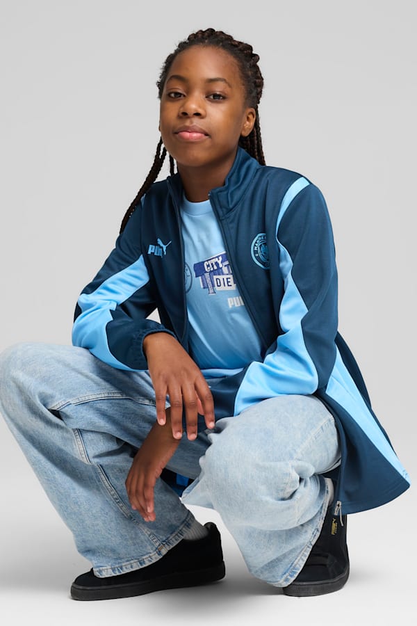 Manchester City ftblNRGY+ Jacket Youth, Marine Blue-Blazing Blue, extralarge