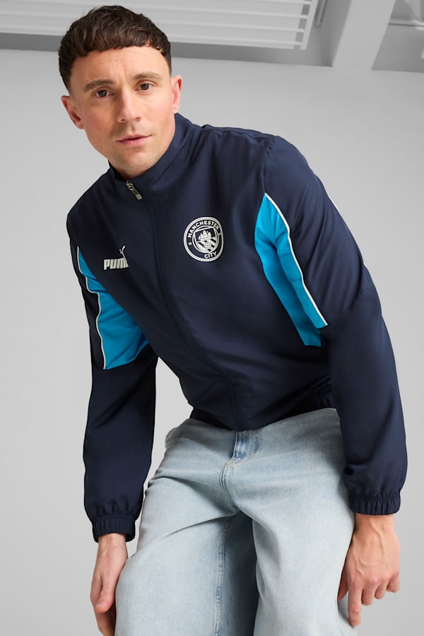 Manchester City ftblARCHIVE Jacket Men, PUMA Navy-Team Light Blue, extralarge-GBR
