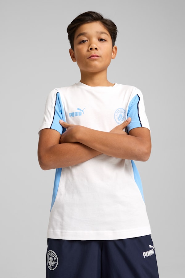 Manchester City ftblARCHIVE Tee Youth, PUMA White-Team Light Blue, extralarge-GBR