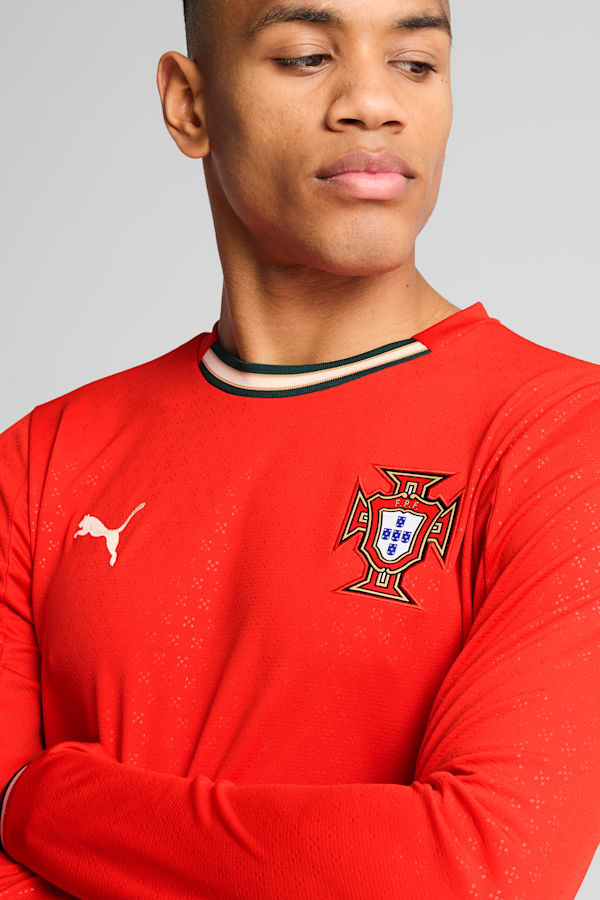 Portugal 2025 Long-Sleeved Home Jersey Men, Sport Red-Sugared Almond, extralarge