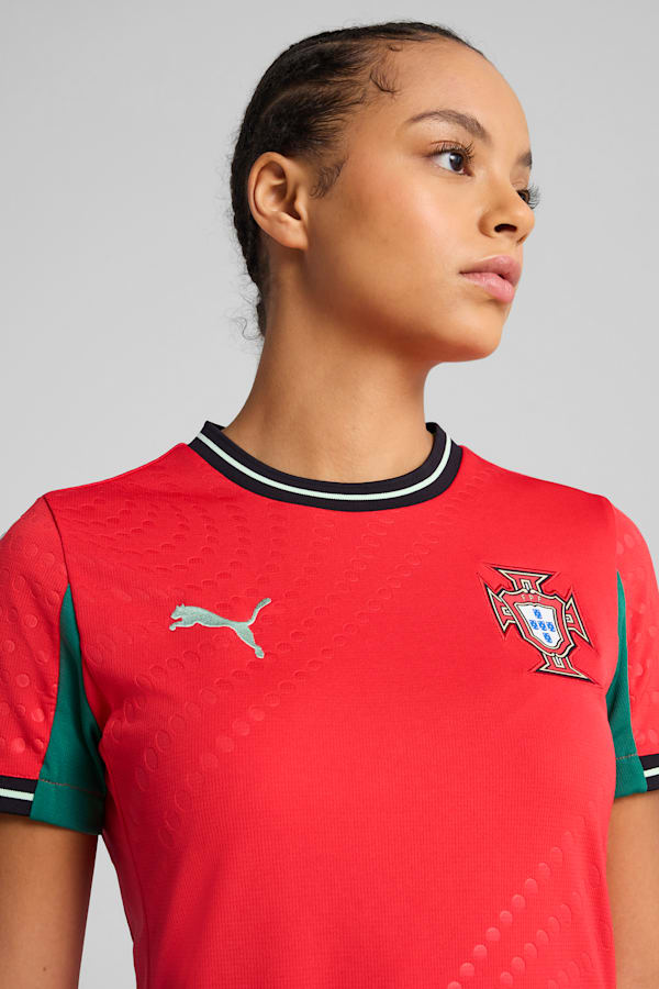 Portugal Women's Team 2025 Home Jersey Women, Pure Red-Fresh Mint, extralarge