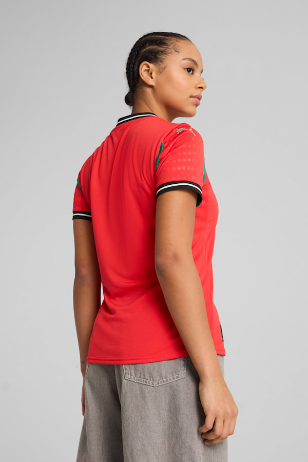 Portugal Women's Team 2025 Home Jersey Women, Pure Red-Fresh Mint, extralarge
