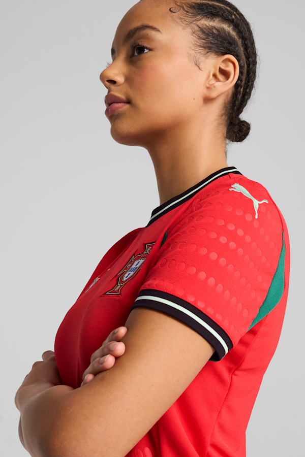 Portugal Women's Team 2025 Home Jersey Women, Pure Red-Fresh Mint, extralarge