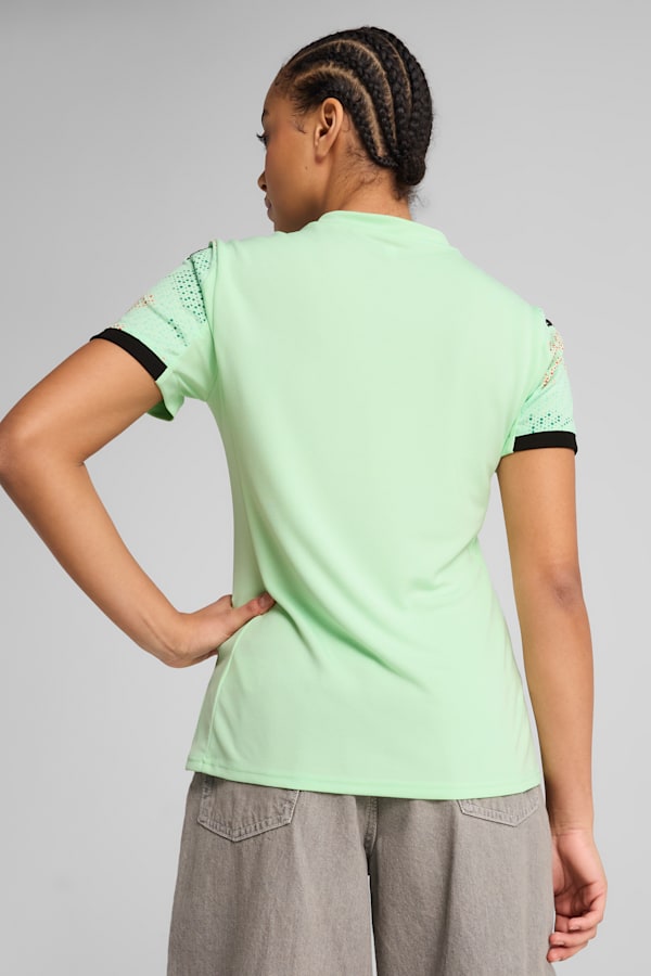 Portugal Women's Team 2025 Away Jersey Women, Fresh Mint-PUMA Black, extralarge