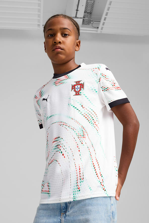 Portugal 2025 Away Jersey Youth, PUMA White-PUMA Black, extralarge