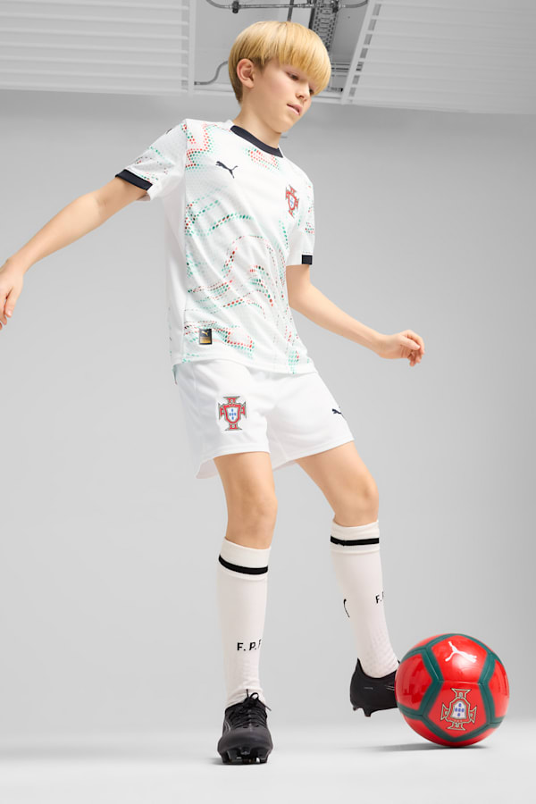 Portugal 2025 Shorts Youth, PUMA White-PUMA Black, extralarge