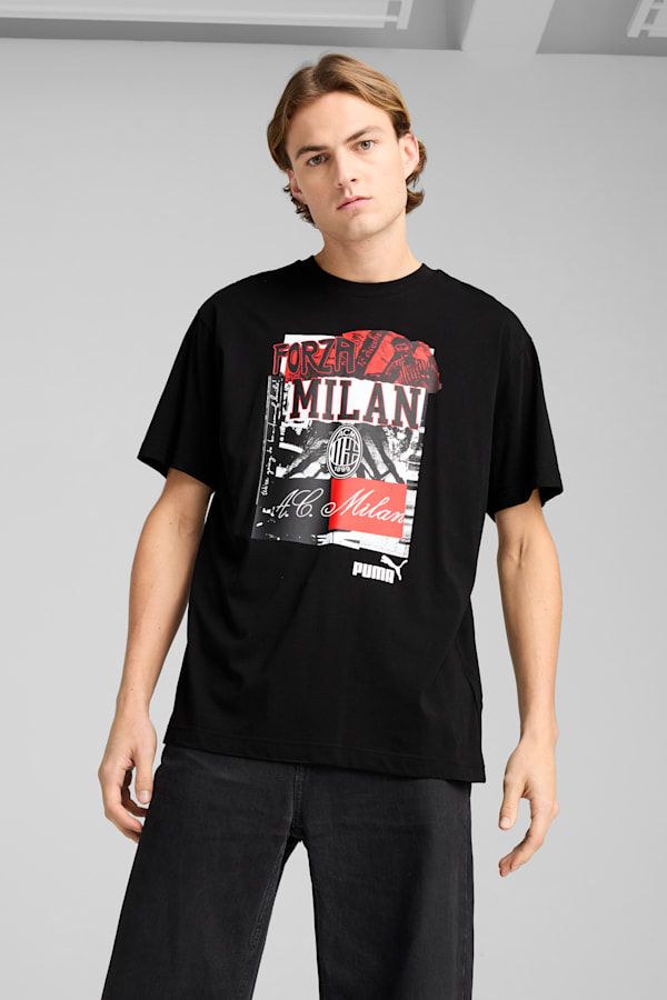 AC Milan ftblNRGY+ Tee Men, PUMA Black-For All Time Red, extralarge