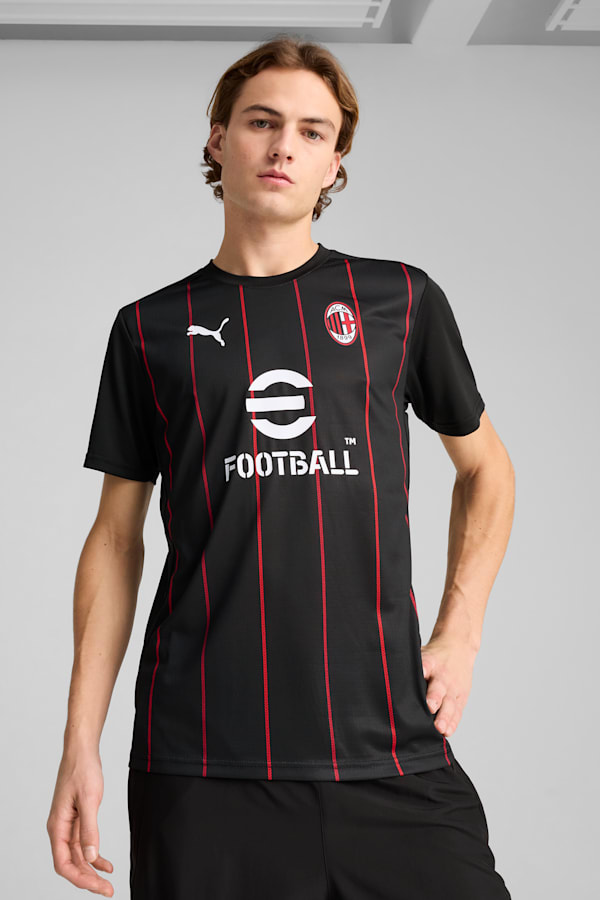 AC Milan Pre-match Jersey Men, PUMA Black-For All Time Red, extralarge