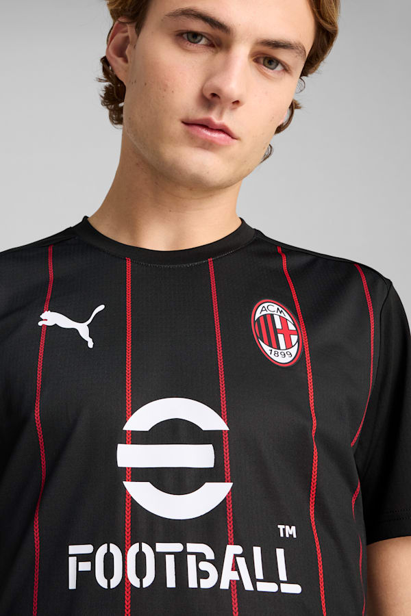AC Milan Pre-match Jersey Men, PUMA Black-For All Time Red, extralarge