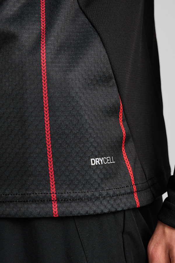 AC Milan Pre-match 1/4 Zip Top Men, PUMA Black-For All Time Red, extralarge