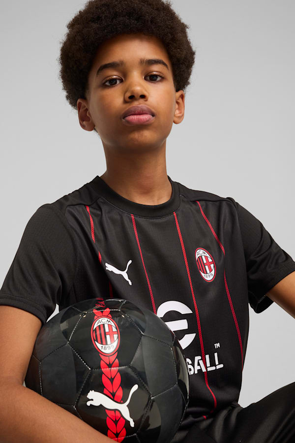 AC Milan Pre-match Jersey Youth, PUMA Black-For All Time Red, extralarge