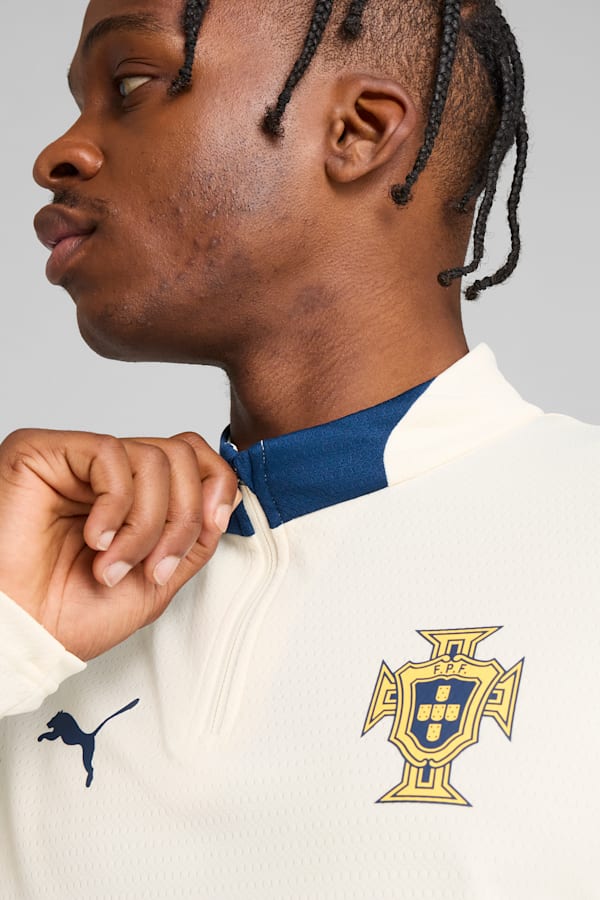 Portugal Quarter-Zip Training Top Men, Sugared Almond-Persian Blue, extralarge