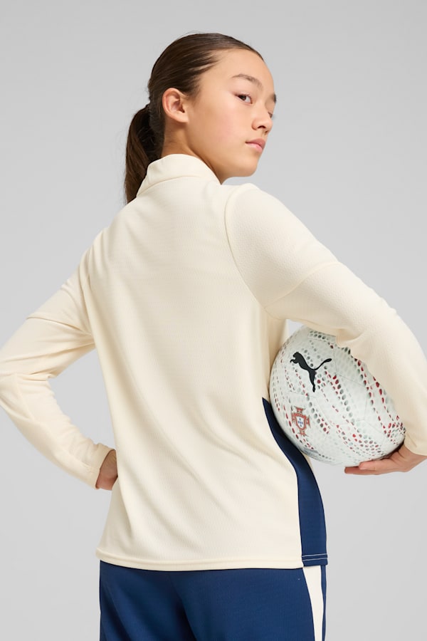 Portugal Quarter-Zip Training Top Youth, Sugared Almond-Persian Blue, extralarge