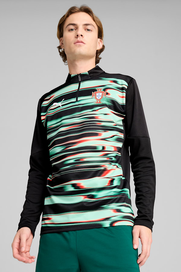 Portugal Pre-match Quarter-Zip Top Men, PUMA Black-PUMA White, extralarge