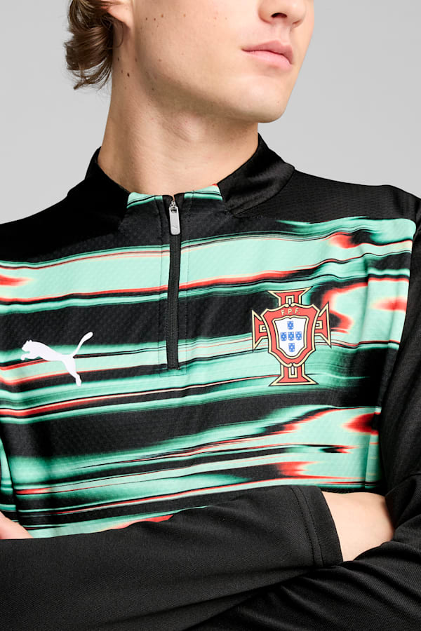 Portugal Pre-match Quarter-Zip Top Men, PUMA Black-PUMA White, extralarge