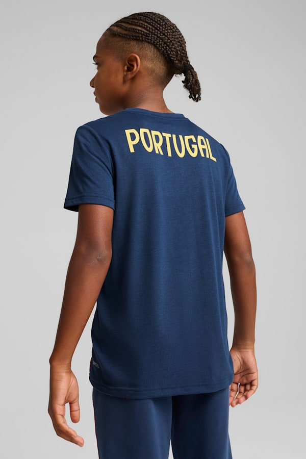Portugal Casuals Tee Youth, Persian Blue-Sunny Yellow, extralarge
