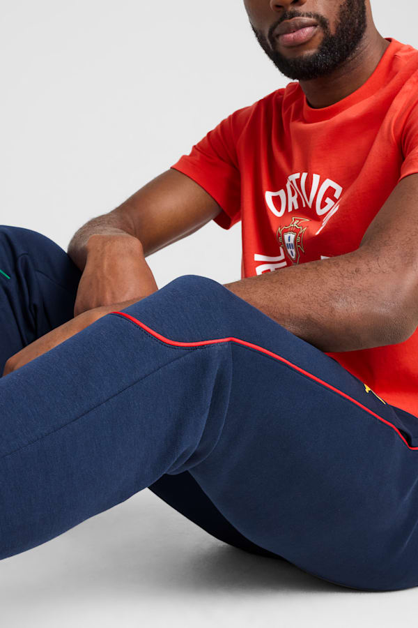 Portugal Casuals Pants Men, Persian Blue-Sunny Yellow, extralarge