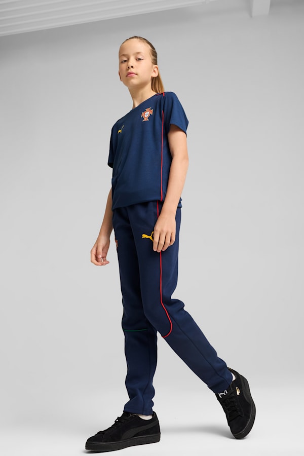 Portugal Casuals Pants Youth, Persian Blue-Sunny Yellow, extralarge