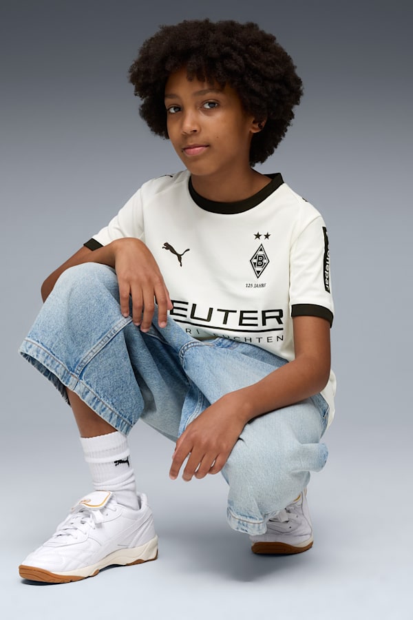 Borussia Mönchengladbach 25/26 Home Jersey Youth, Warm White-PUMA Black, extralarge-GBR
