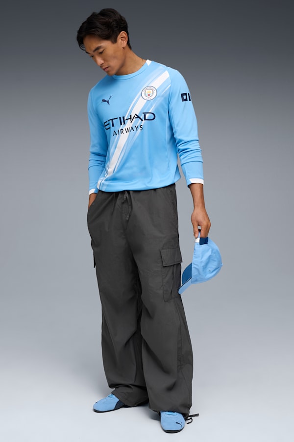 Manchester City 25/26 Long Sleeve Home Jersey Men, Team Light Blue-PUMA White, extralarge-GBR