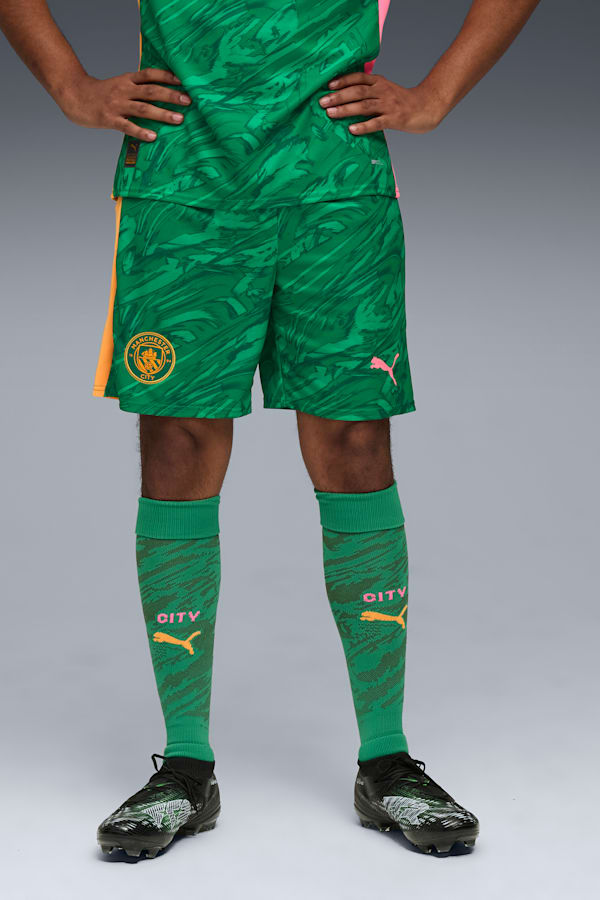 Manchester City 25/26 Goalkeeper Shorts Men, Archive Green-Heat Fire, extralarge-GBR