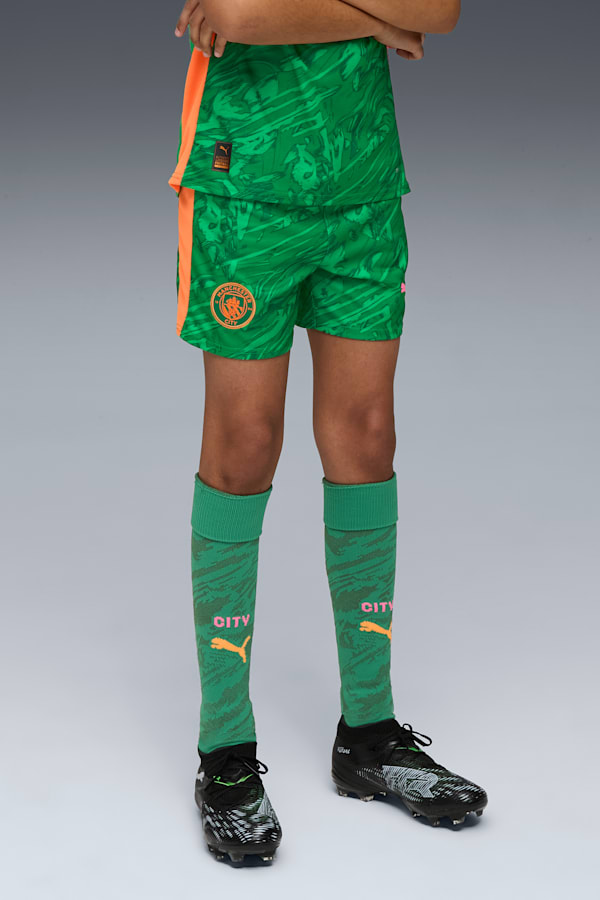 Manchester City 25/26 Goalkeeper Shorts Youth, Archive Green-Heat Fire, extralarge-GBR