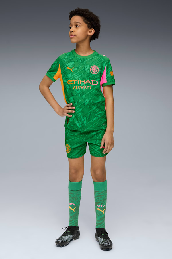 Manchester City 25/26 Goalkeeper Shorts Youth, Archive Green-Heat Fire, extralarge-GBR