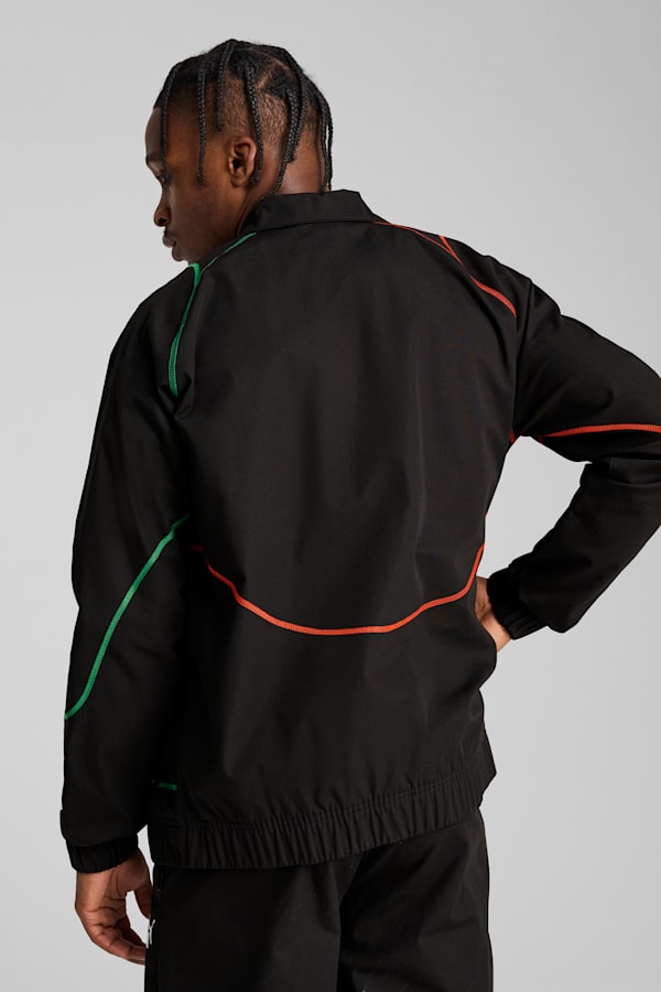 Morocco ftblStatement Track Jacket Men, PUMA Black-PUMA Red-Archive Green, extralarge