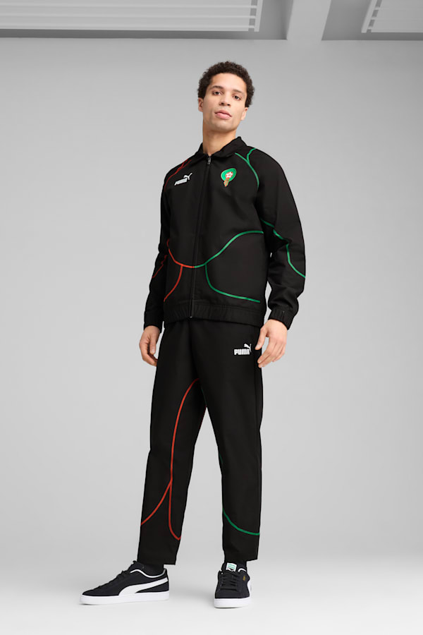 Morocco ftblStatement Track Pants Men, PUMA Black-PUMA Red-Archive Green, extralarge