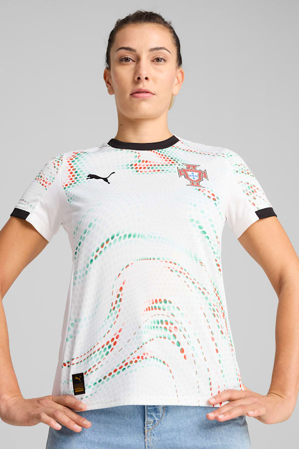 Portugal 2025 Away Jersey Women, PUMA White-PUMA Black, extralarge