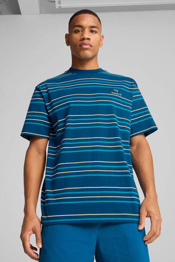 Manchester City MMQ Striped Tee Men, Sailing Blue-Tropical Blue, extralarge-GBR