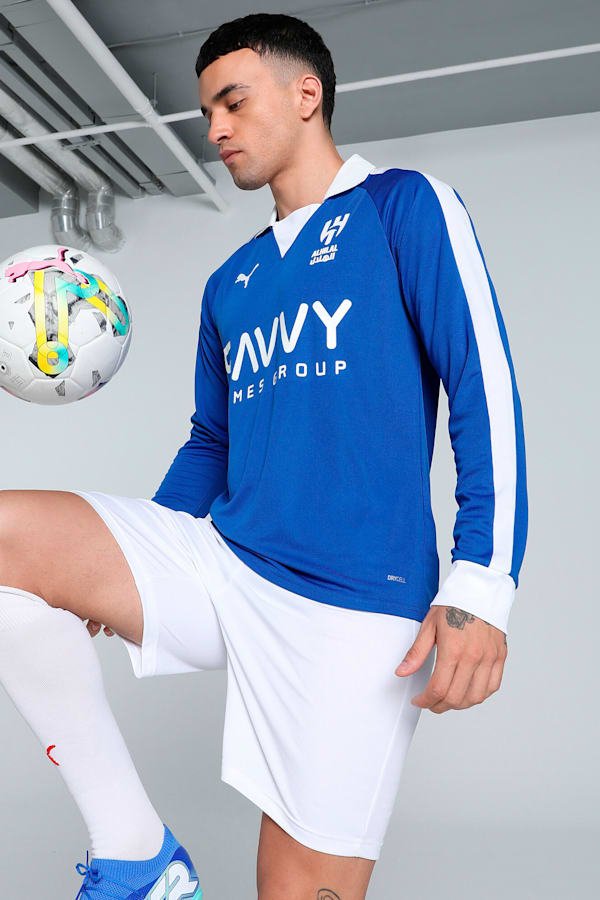 Al Hilal Saudi F.C. Anniversary Long Sleeve Jersey Men, Blue Intense-PUMA White, extralarge-GBR