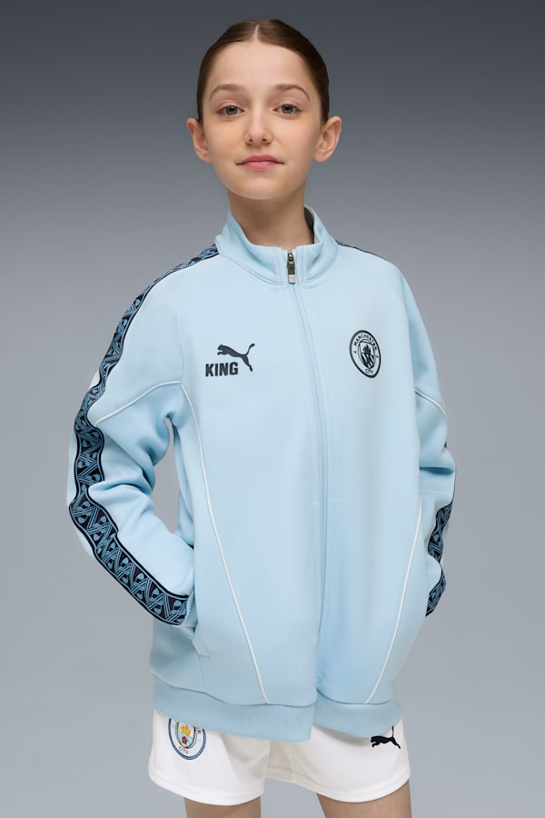 Manchester City KING Anthem Jacket Youth, Silver Sky-Deep Navy, extralarge-GBR