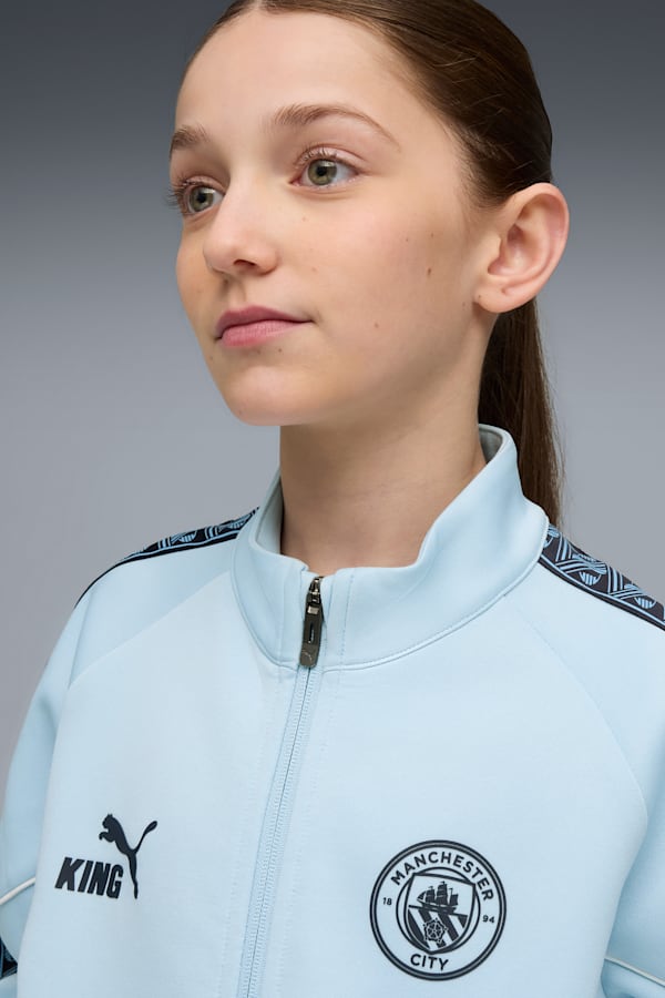 Manchester City KING Anthem Jacket Youth, Silver Sky-Deep Navy, extralarge-GBR
