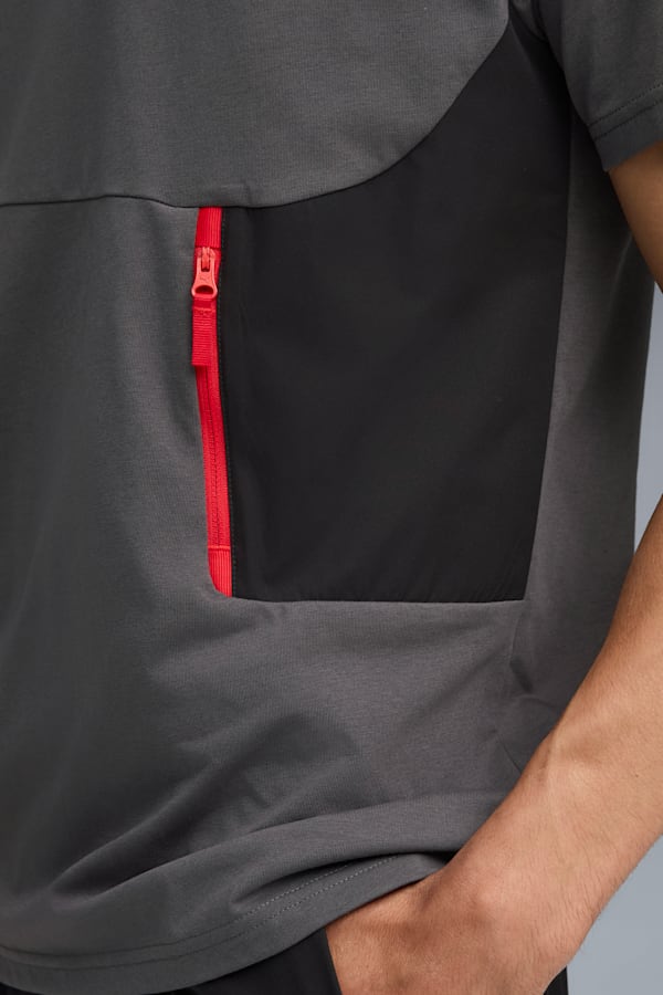 AC Milan PUMATECH Pocket Tee Men, Shadow Gray-For All Time Red, extralarge-GBR