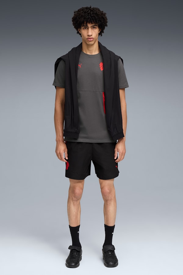 AC Milan PUMATECH Pocket Tee Men, Shadow Gray-For All Time Red, extralarge-GBR