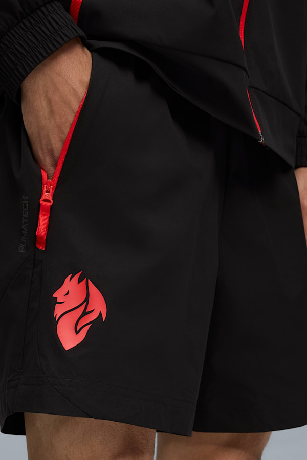 AC Milan PUMATECH Relaxed Woven Shorts Men, PUMA Black-For All Time Red, extralarge-GBR
