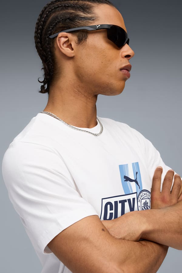Manchester City FtblCulture Tee Men, PUMA White-Team Light Blue, extralarge-GBR