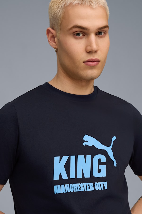 Manchester City KING Logo Tee Men, Deep Navy-Team Light Blue, extralarge-GBR