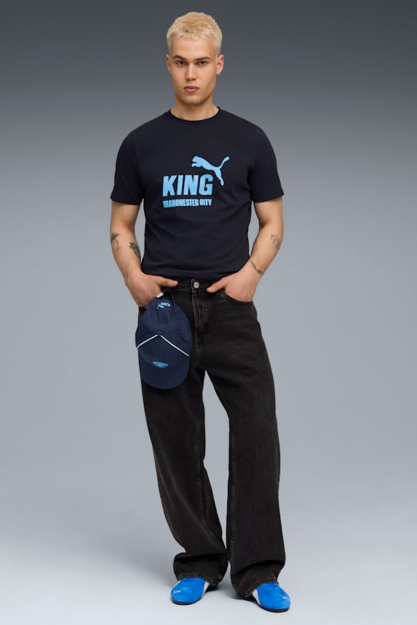 Manchester City KING Logo Tee Men, Deep Navy-Team Light Blue, extralarge-GBR