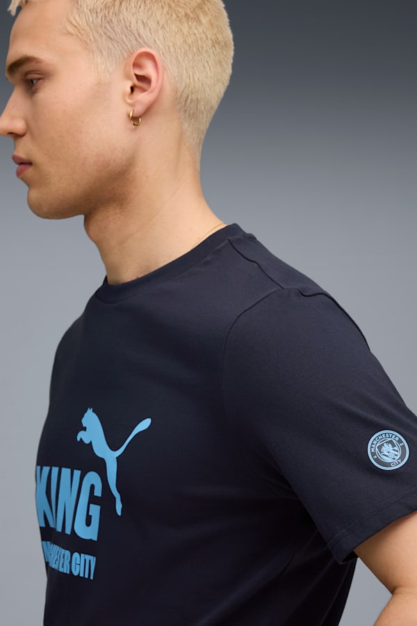Manchester City KING Logo Tee Men, Deep Navy-Team Light Blue, extralarge-GBR