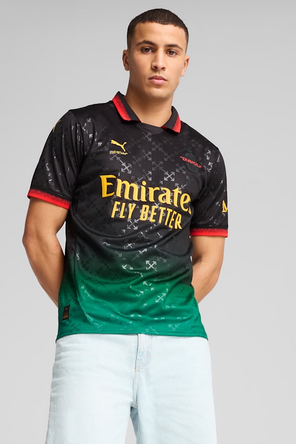 AC MILAN x OFF-WHITE™ Replica Jersey Men, PUMA Black-Power Green, extralarge-GBR