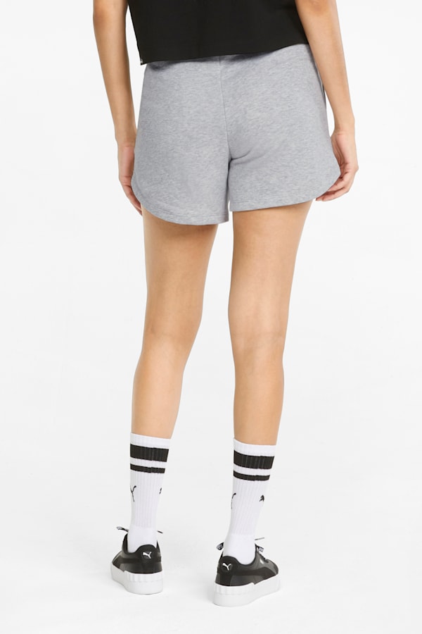 Essentials High Waist Shorts Women, Light Gray Heather, extralarge