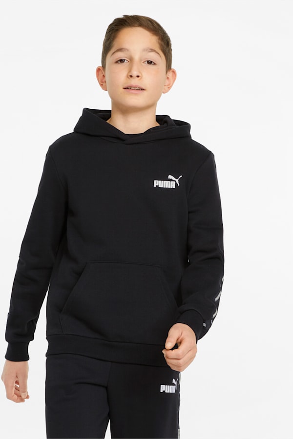 Essentials+ Tape Hoodie Youth, Puma Black, extralarge-GBR