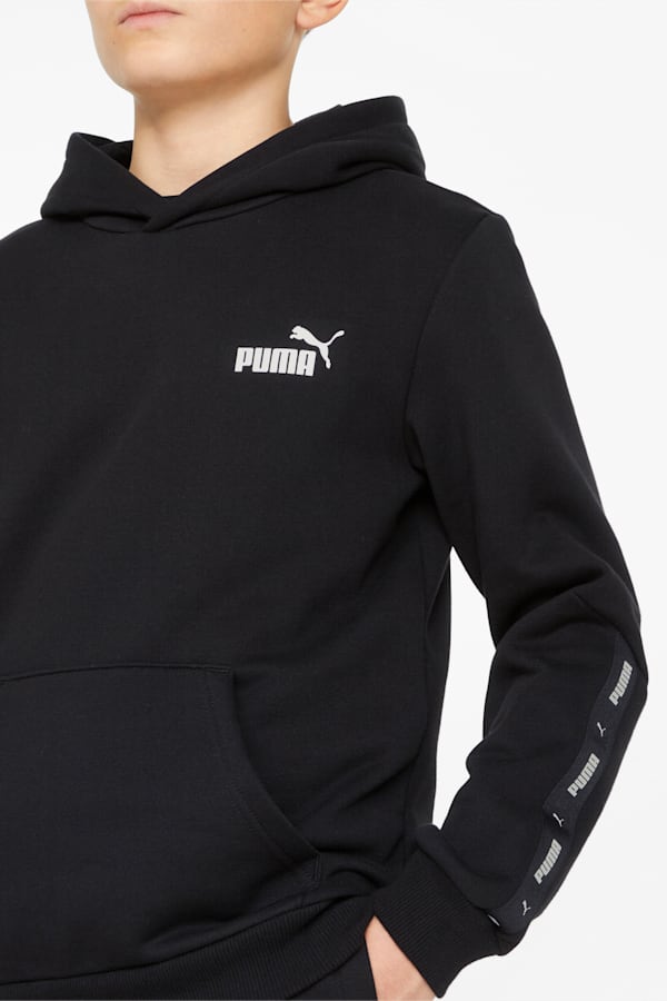 Essentials+ Tape Hoodie Youth, Puma Black, extralarge-GBR