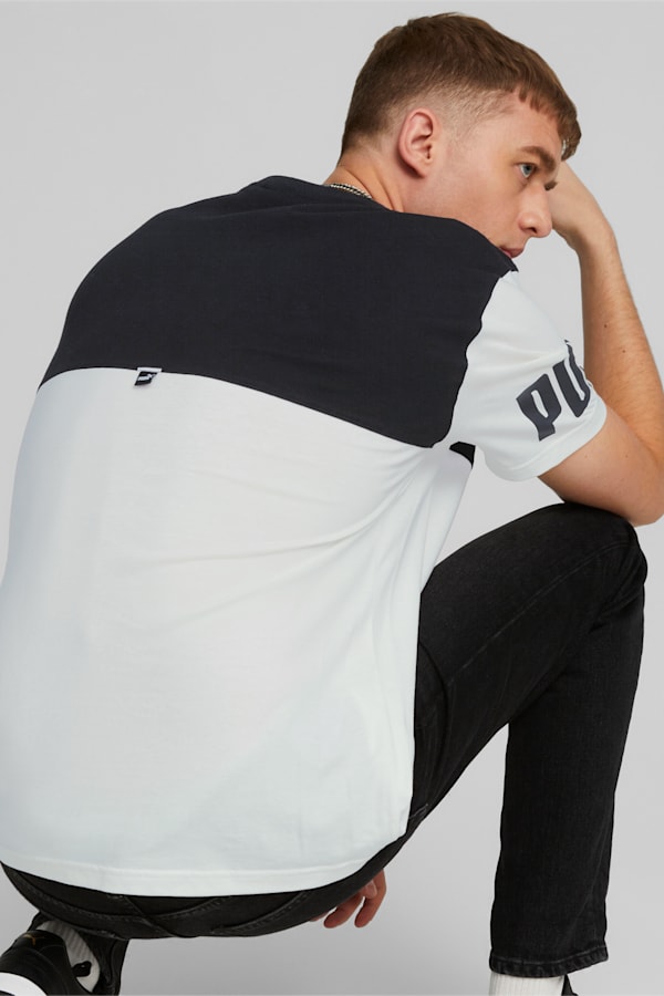 Power Colourblock Tee Men, Puma White, extralarge